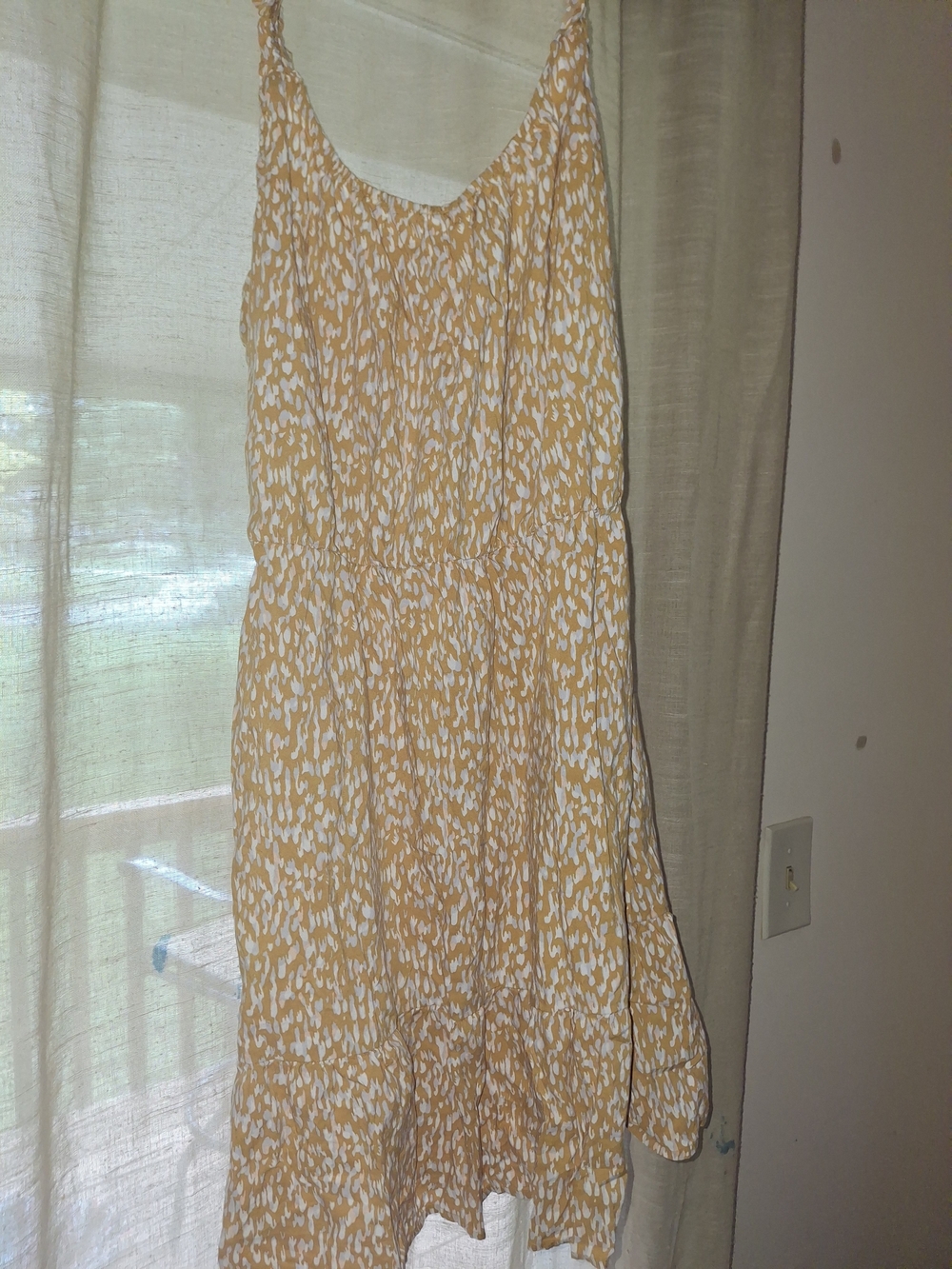 Banana Republic Yellow and White Printed Midi Dress
